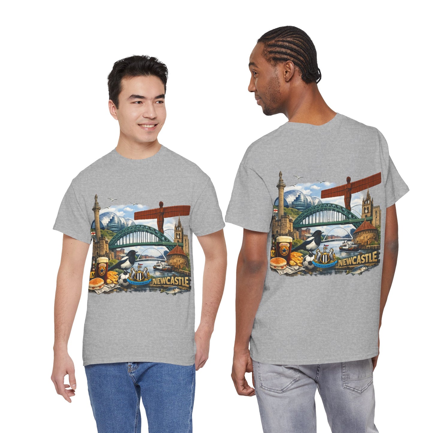 Newcastle Upon Tyne Landmark Tee — Vintage Cityscape T-Shirt