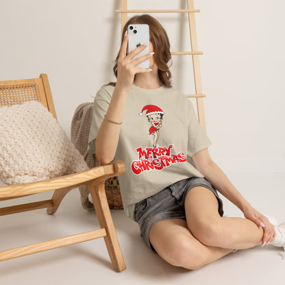 Christmas Betty Boop Tee - 'Merry Christmas' Holiday Graphic Shirt
