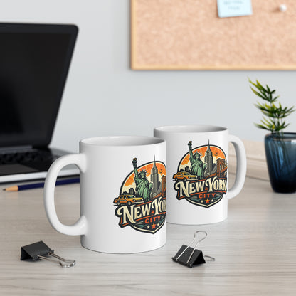 New York City Ceramic Coffee Cups, 11oz, 15oz