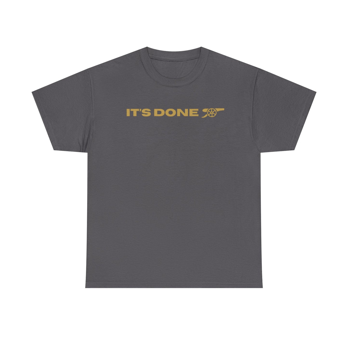 It's Done Arsenal Champions T-Shirt – Minimalist Gold Script Tee