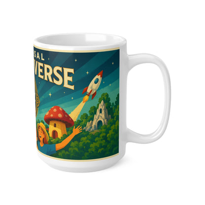 Epic Universal Theme Park Coffee Mug — Vintage Roller Coaster & Castle Design (11oz/15oz)