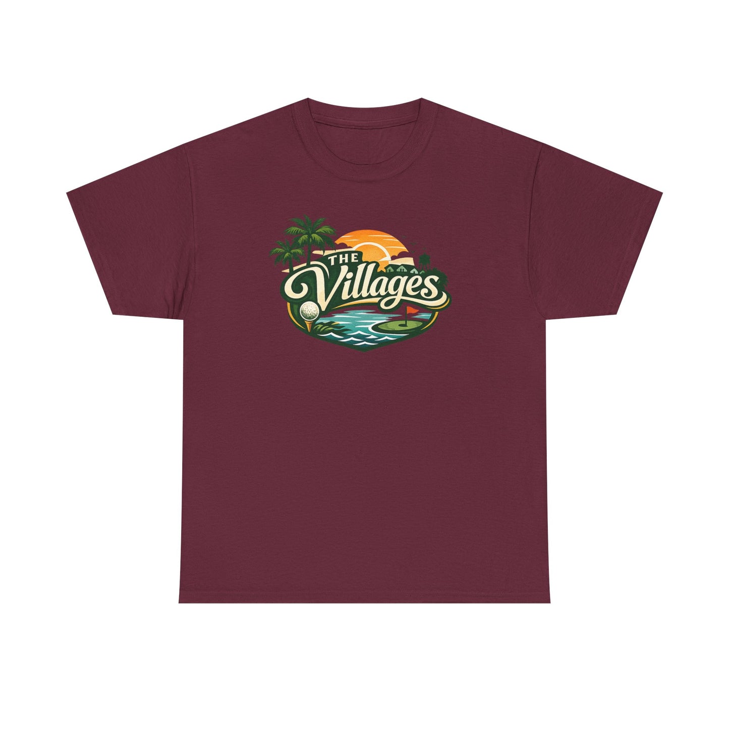 The Villages of Florida Sunset Logo Tee - Florida Palm Beach Retro T-Shirt