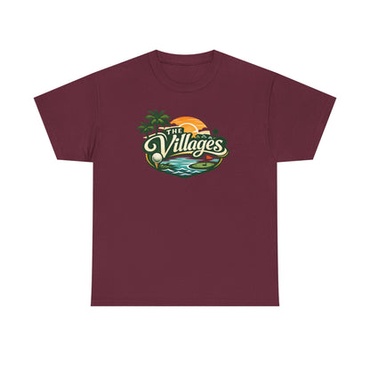 The Villages of Florida Sunset Logo Tee - Florida Palm Beach Retro T-Shirt