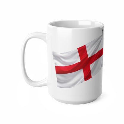 England & USA Crossed Flags Ceramic Coffee Mug — 11oz & 15oz