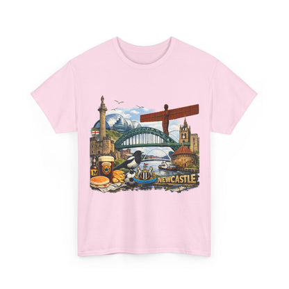 Newcastle Upon Tyne Landmark Tee — Vintage Cityscape T-Shirt