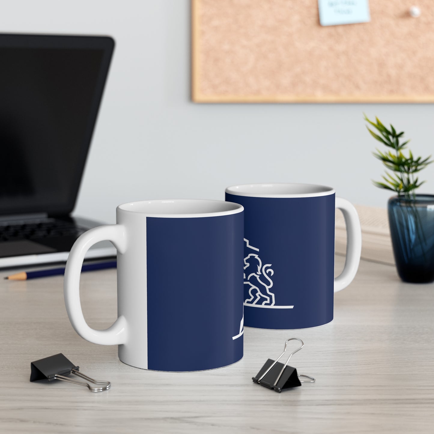Navy Gibraltar Crest Ceramic Mug – Lion & Union Jack Coffee Cup (11oz/15oz)