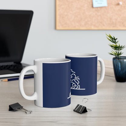 Navy Gibraltar Crest Ceramic Mug – Lion & Union Jack Coffee Cup (11oz/15oz)