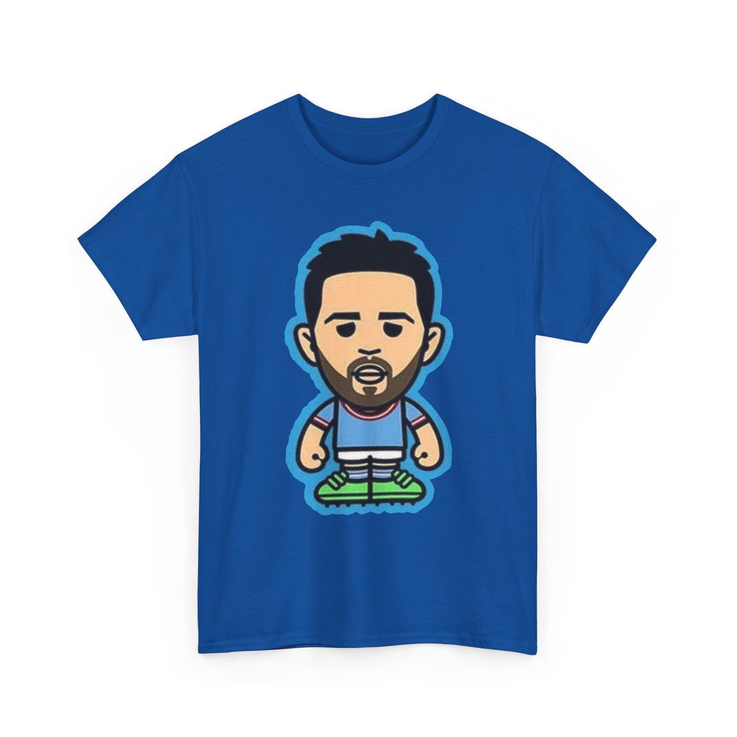 Bernardo Silva Manchester City Legend Graphic Tee — Player Cartoon Front & Tribute Poster Back