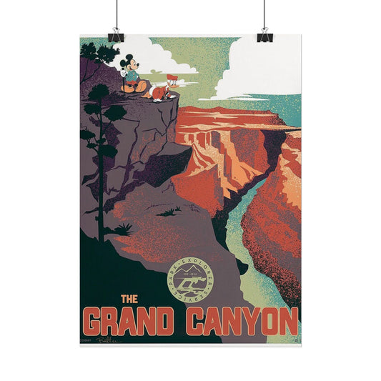 Grand Canyon Retro Travel Poster - Rolled Poster