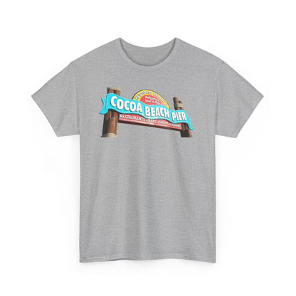 Cocoa Beach Pier T‑Shirt — Retro Beach Sign Vacation Tee