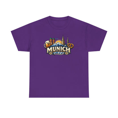 Munich Souvenir T‑Shirt — Oktoberfest Beer & Pretzel Graphic Tee