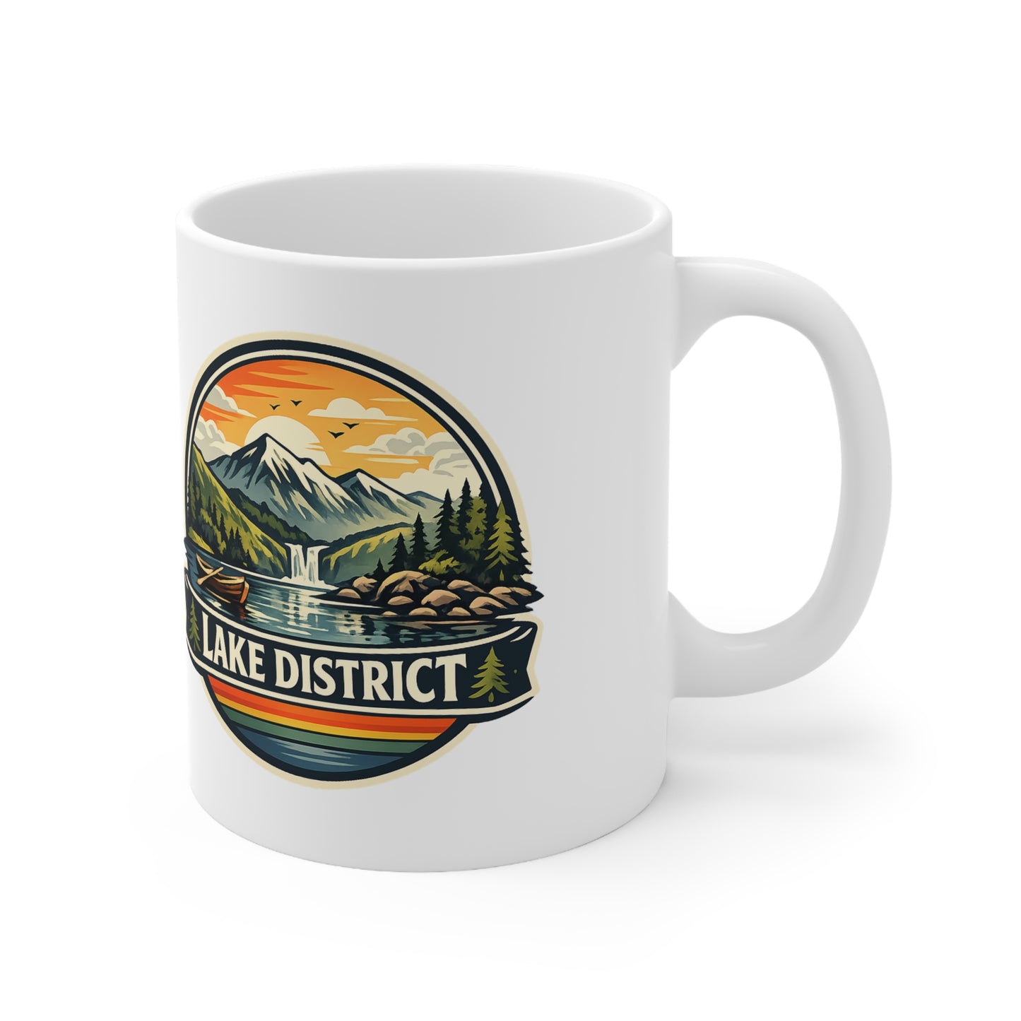 Lake District Coffee Mug — Scenic Mountain & Lake Camping Ceramic Cup (11oz, 15oz)