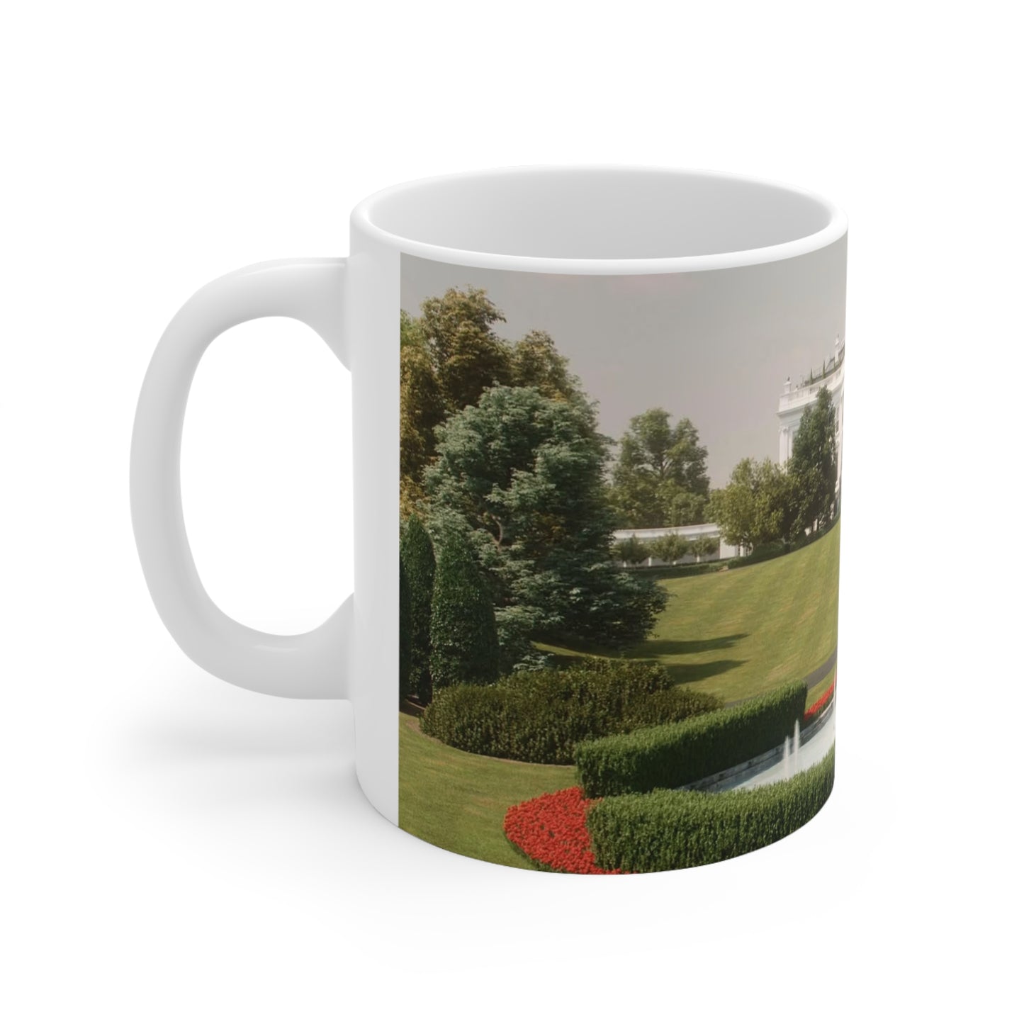 White House Scenic Photo Mug — Presidential Landmark Ceramic Coffee Cup (11oz & 15oz)