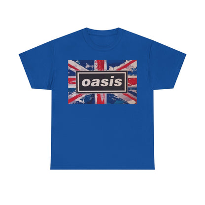 Oasis Union Jack Tee – Vintage British Band Logo T-Shirt