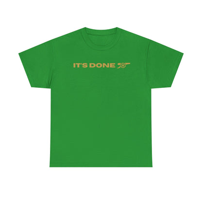 It's Done Arsenal Champions T-Shirt – Minimalist Gold Script Tee