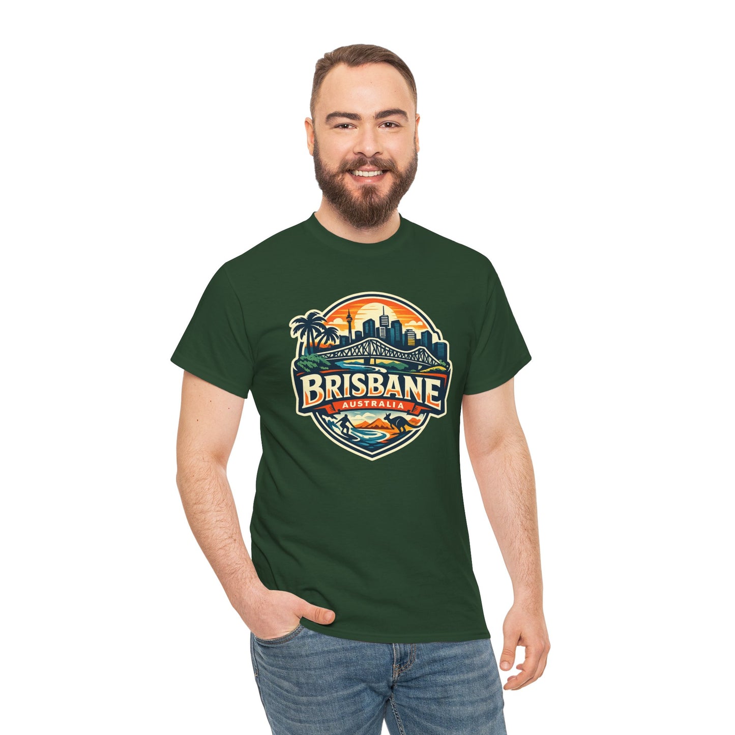 Brisbane Australia Vintage Sunset T-Shirt
