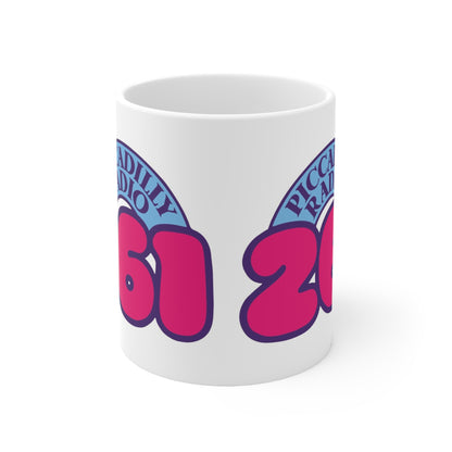 Piccadilly Radio 261 Retro Logo Mug — 11oz & 15oz Ceramic Coffee Cup