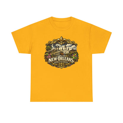 New Orleans Vintage Badge Tee — Crescent City Souvenir T-Shirt