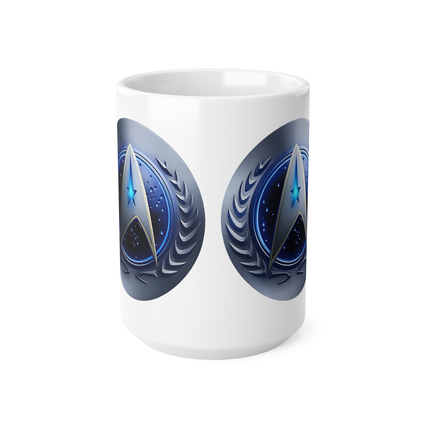 Starfleet Emblem Ceramic Mug — 11oz & 15oz Sci‑Fi Coffee Cup