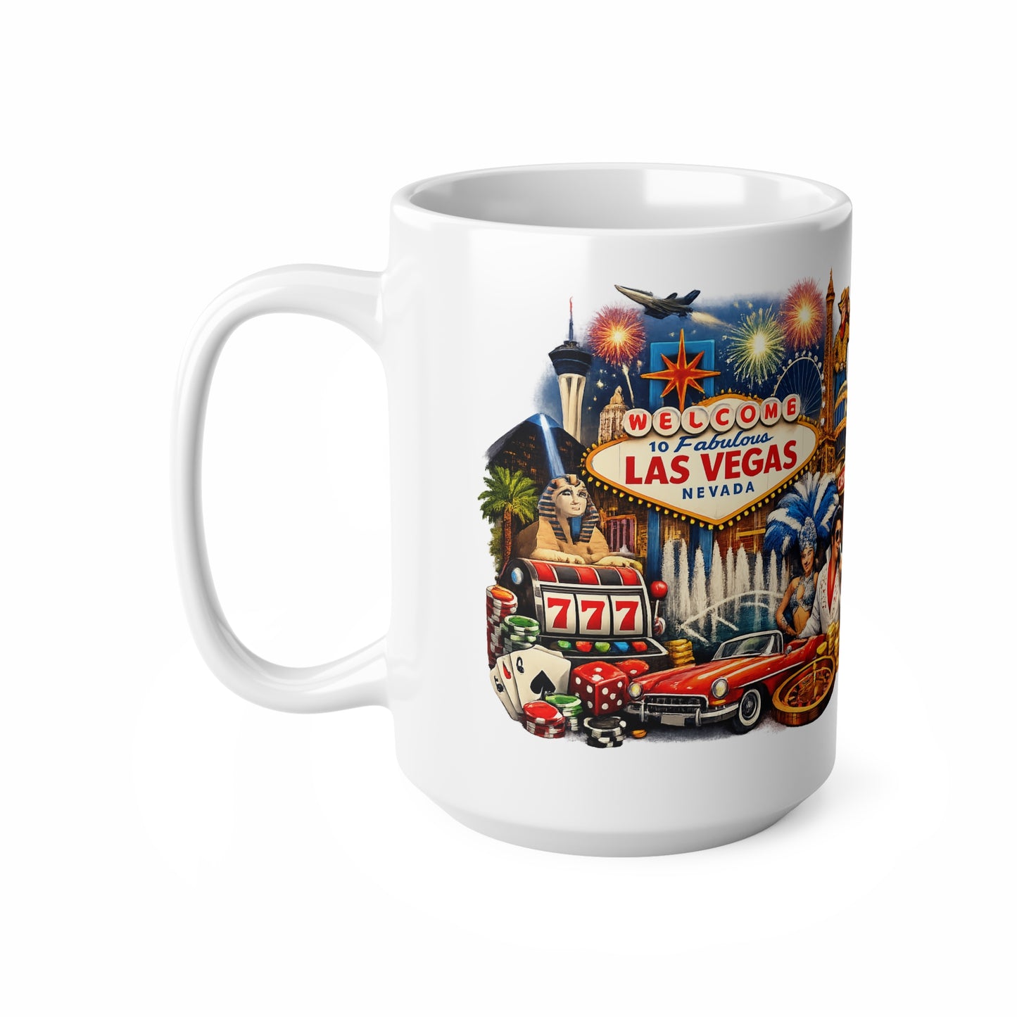 Las Vegas Vintage Collage Coffee Mug – Welcome to Fabulous Vegas 11oz/15oz