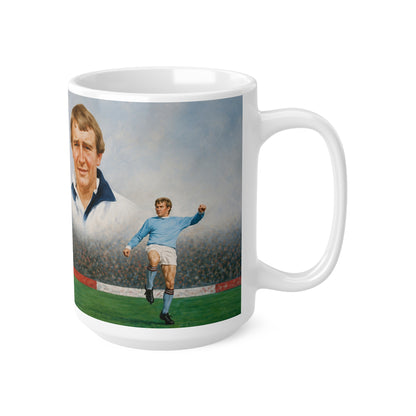 Mercer, Allison, Bell, Lee and Summerbee Manchester City Soccer Legends Ceramic Mug — Vintage Football Players 11oz/15oz