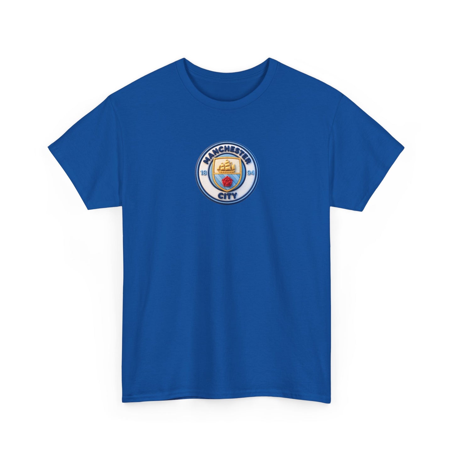 Manchester City Crest Unofficial 3D T-Shirt — Minimal Soccer Logo Tee