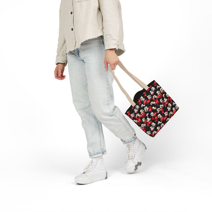 Mickey Mouse Canvas Tote — Retro Cartoon Character Allover Print