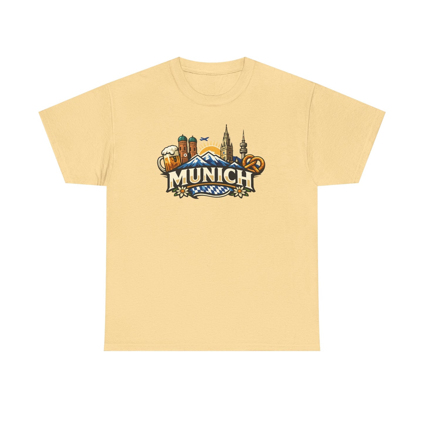 Munich Souvenir T‑Shirt — Oktoberfest Beer & Pretzel Graphic Tee