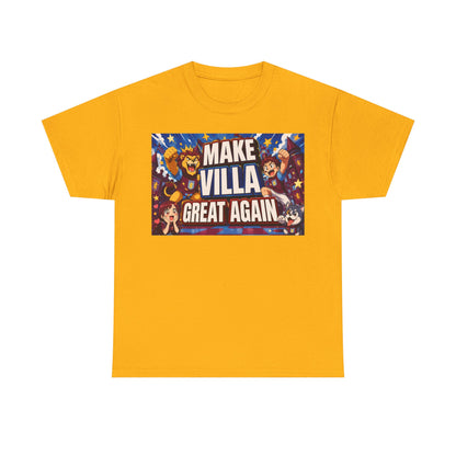 Aston VIlla Make Villa Great Again T-Shirt — Funny Political Parody Tee