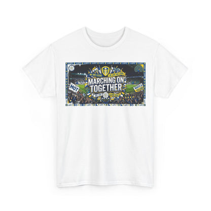 Leeds United T-Shirt — "Marching On Together" Fan Tee (Soccer Supporter Graphic)