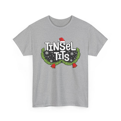 T-Shirt — "Tinsel Tits" Funny Christmas Wreath Holiday Tee