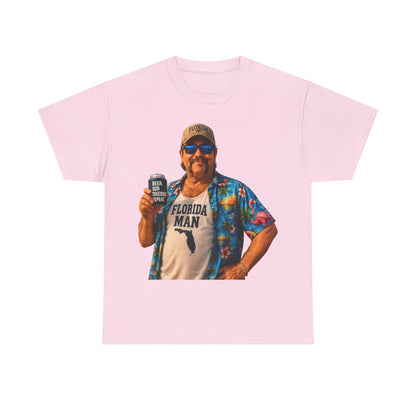 Florida Man Graphic Tee — Funny Vacation Shirt with Hawaiian Shirt Design