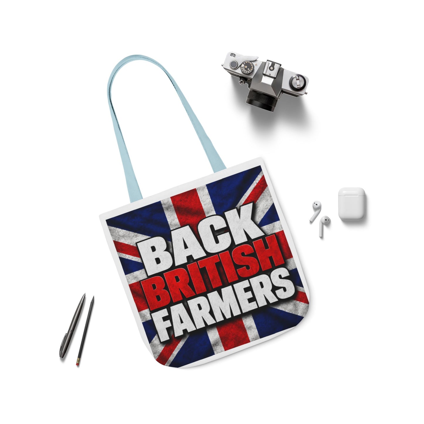 Back British Farmers Canvas Tote Bag — Union Jack Farming Support Tote