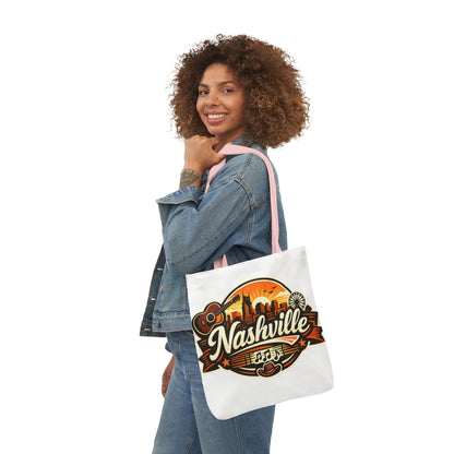 Nashville Sunset Tote Bag — Country Music Skyline Canvas Tote