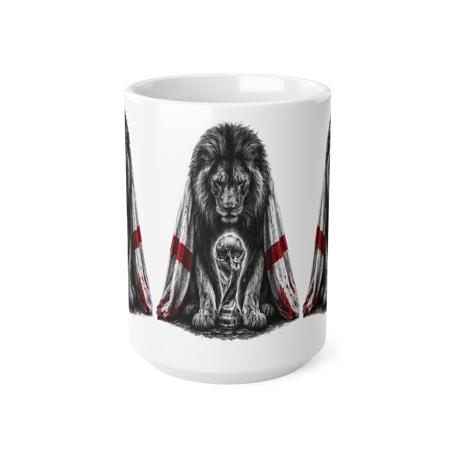 3 Lions England Ceramic Mug — Ceramic Coffee Cup (11oz/15oz)