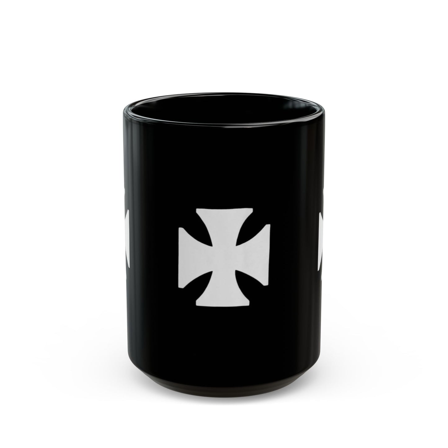 Manchester City ST Mark's Black Ceramic Mug with White Maltese Cross – Gothic Coffee Cup (11oz, 15oz)