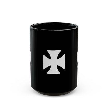 Manchester City ST Mark's Black Ceramic Mug with White Maltese Cross – Gothic Coffee Cup (11oz, 15oz)