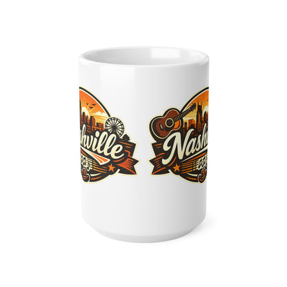 Nashville Ceramic Coffee Cups, 11oz, 15oz