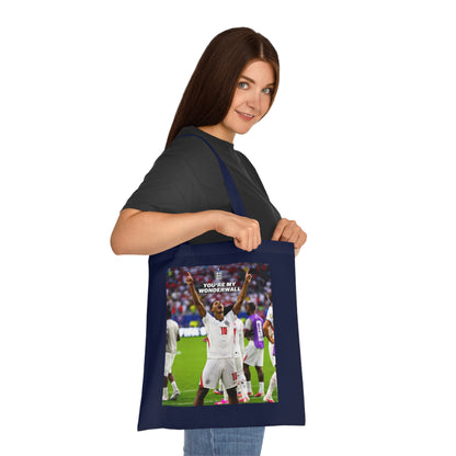 Jude Bellingham England Celebration Cotton Tote — "You're My Wonderwall" Stadium Photo Bag