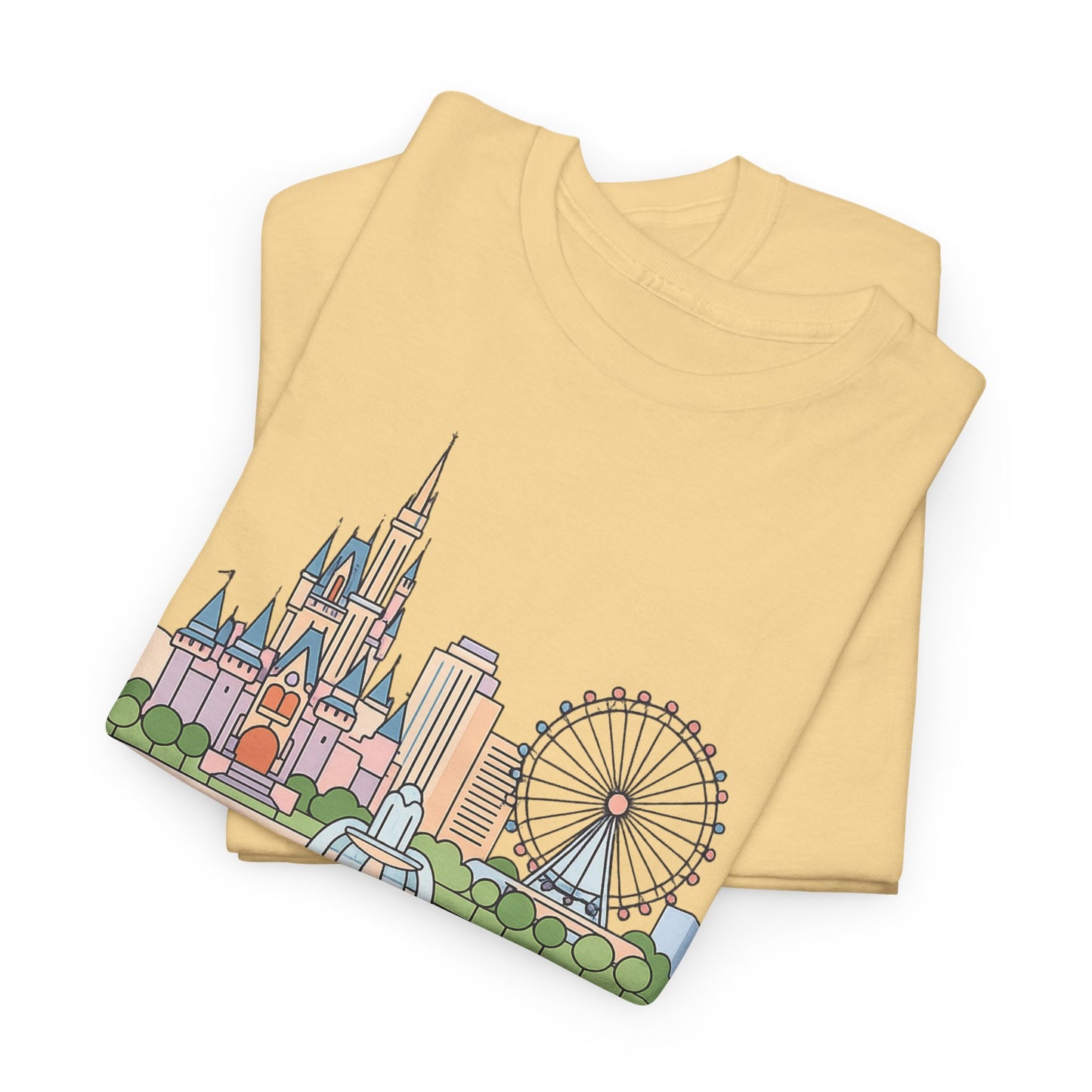 Orlando Skyline T-Shirt — Cute Cityscape Graphic Tee with 'Orlando' Text