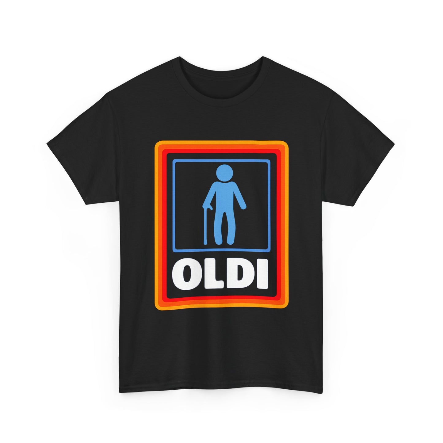 Oldi Retro Logo Tee — Funny Elderly Humour T-Shirt