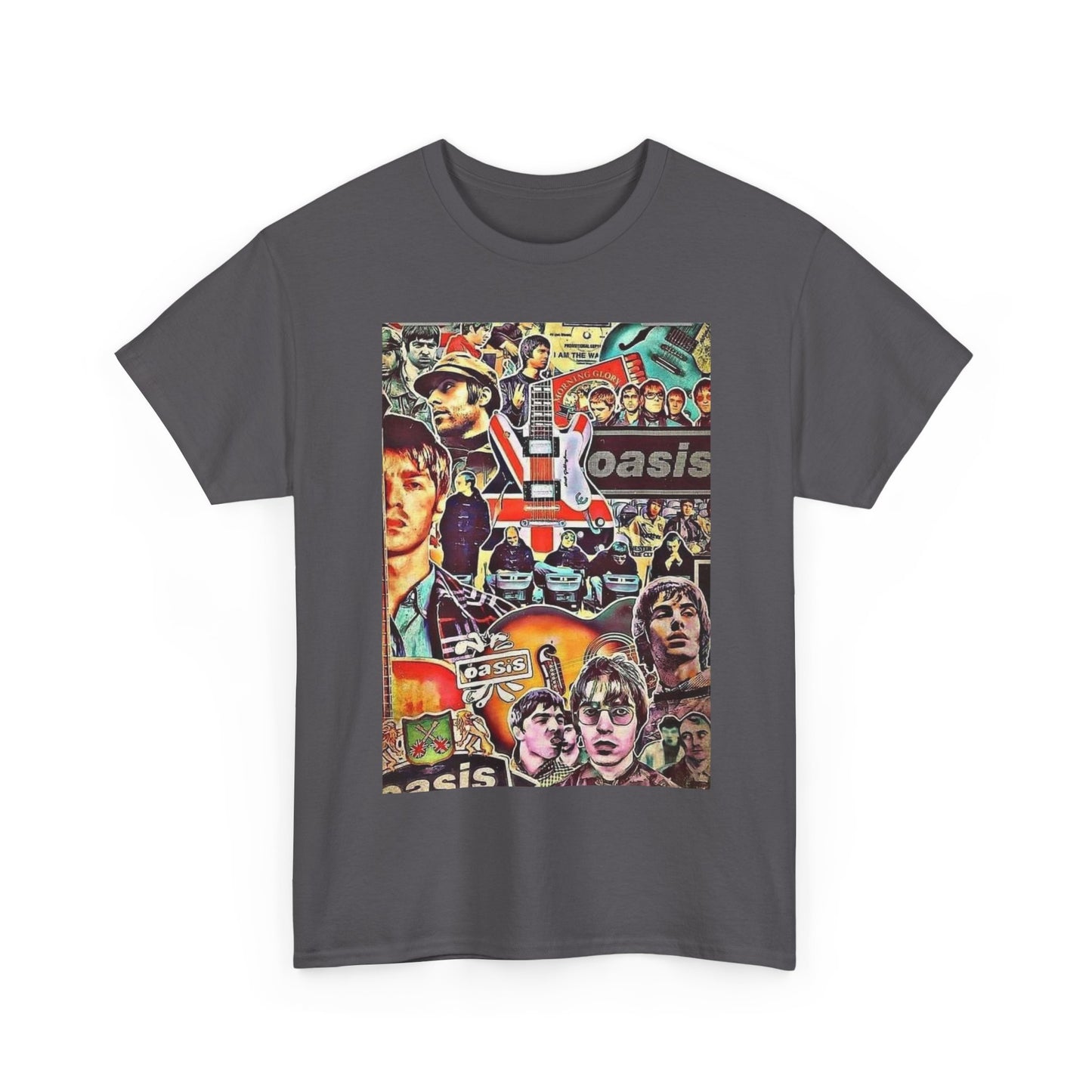 Oasis Collage T-Shirt – Retro Britpop Band Graphic Tee