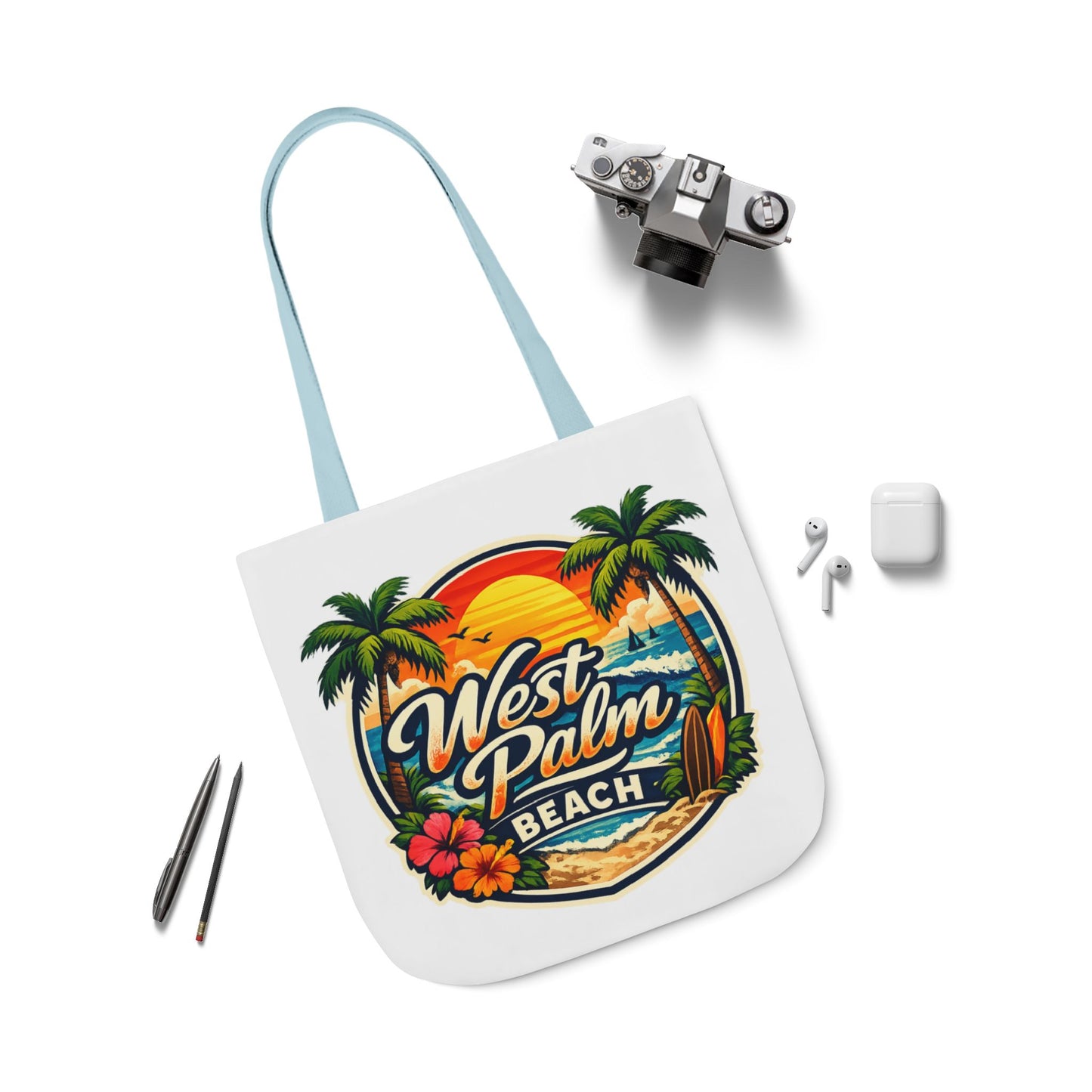West Palm Beach Vintage Sunset Tote