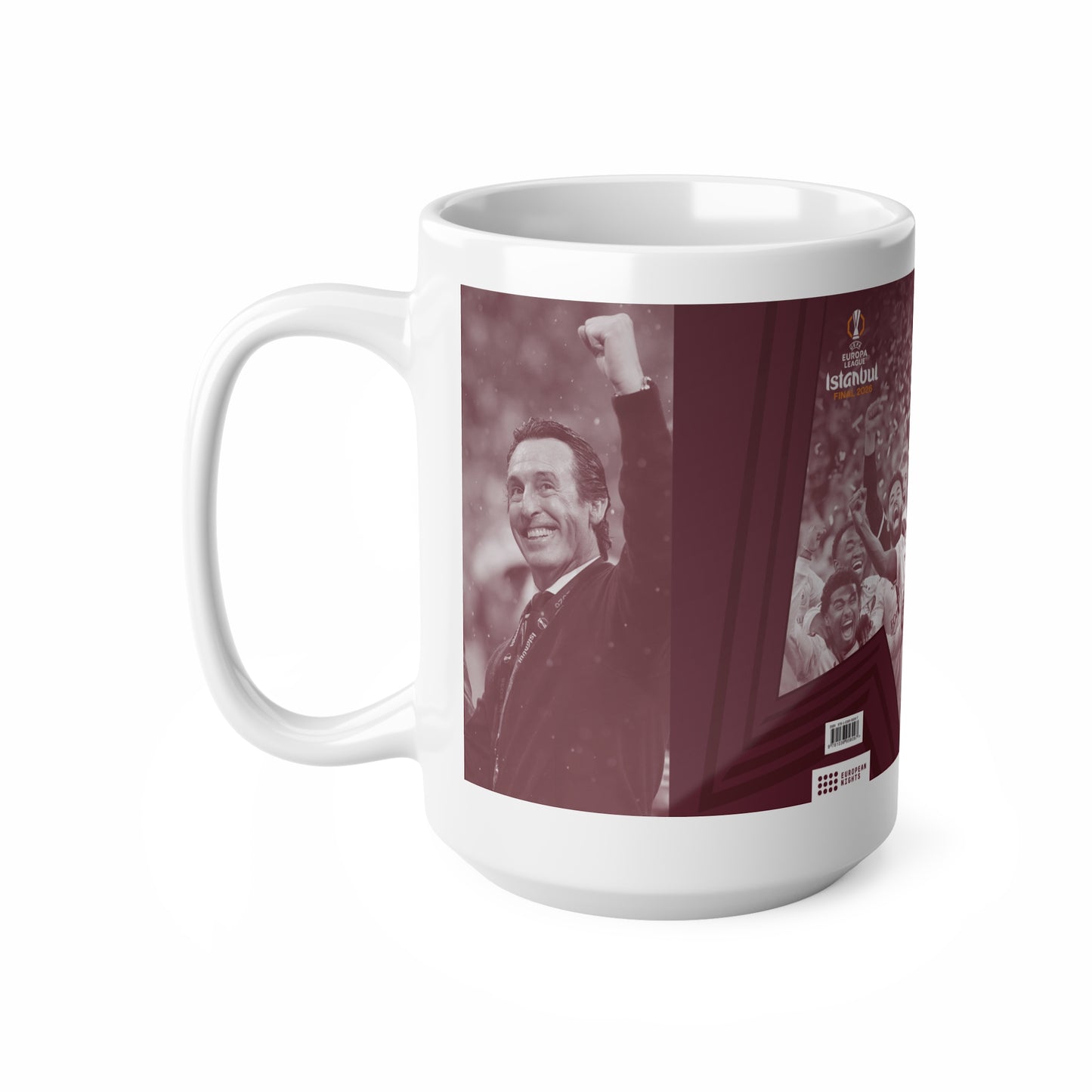 Aston Villa 2026 UEFA Europa League Winners Ceramic Coffee Mug — Vintage Celebration Team Photo (11oz & 15oz)