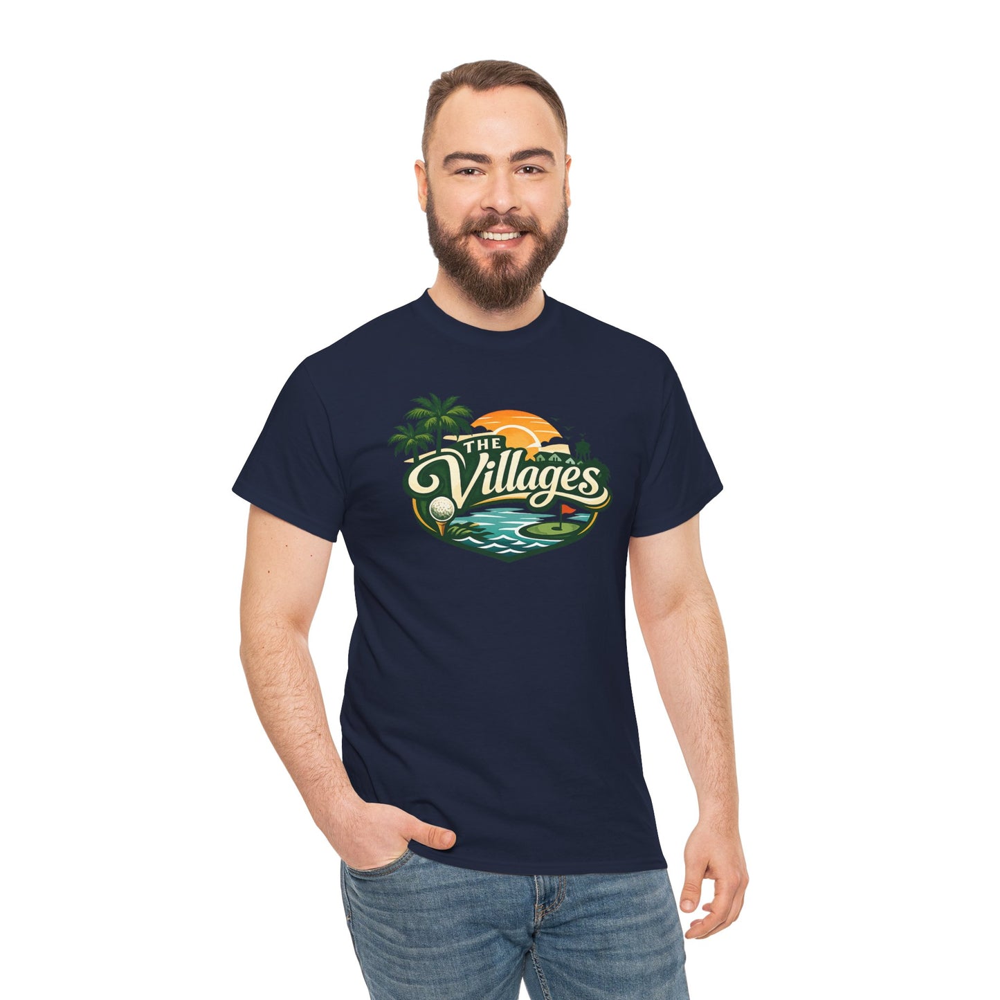 The Villages of Florida Sunset Logo Tee - Florida Palm Beach Retro T-Shirt