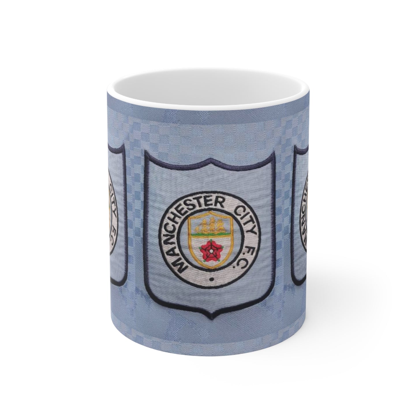 Manchester City Retro Shirt Crest Coffee Mug — Ceramic 11oz & 15oz
