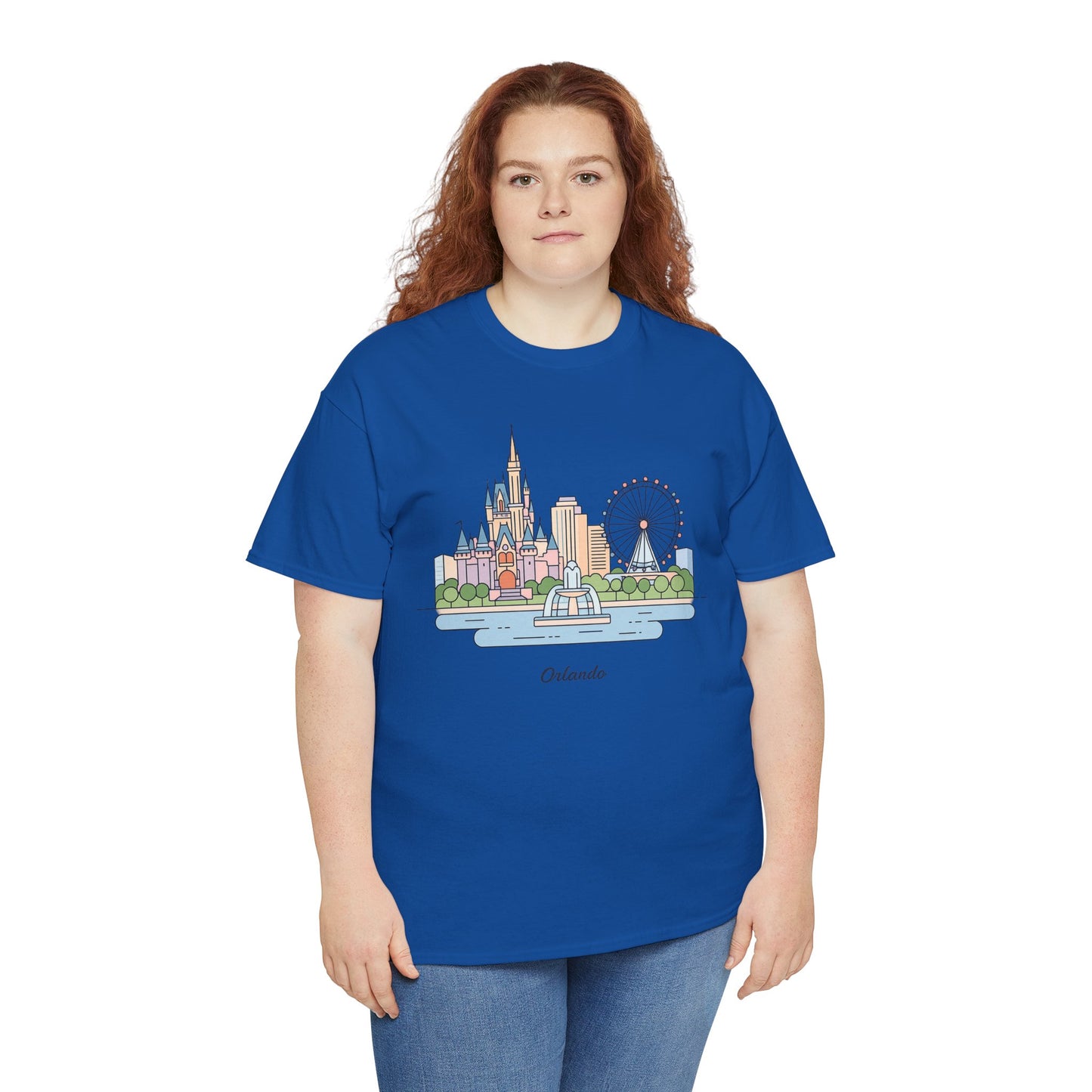 Orlando Skyline T-Shirt — Cute Cityscape Graphic Tee with 'Orlando' Text