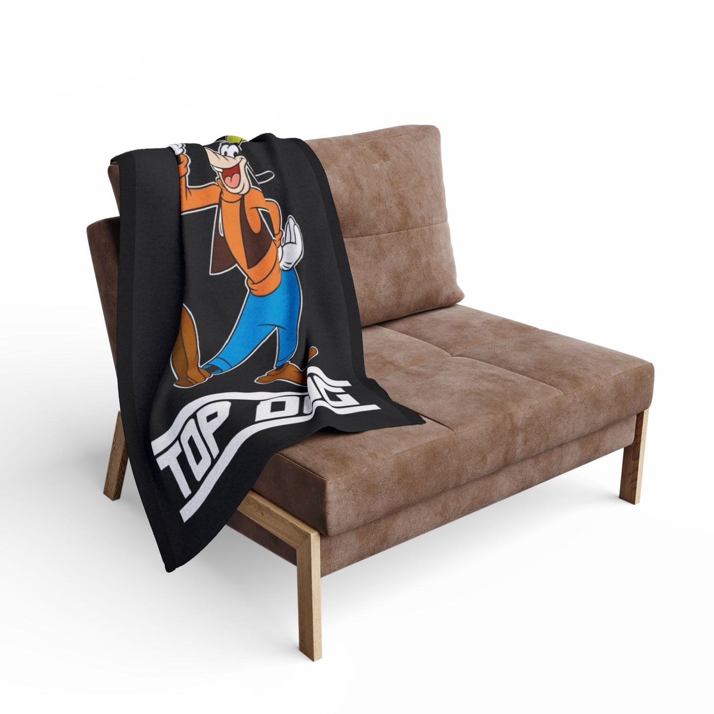 Top Dog Goofy Inspired Cartoon Cozy Throw Arctic Fleece Blanket