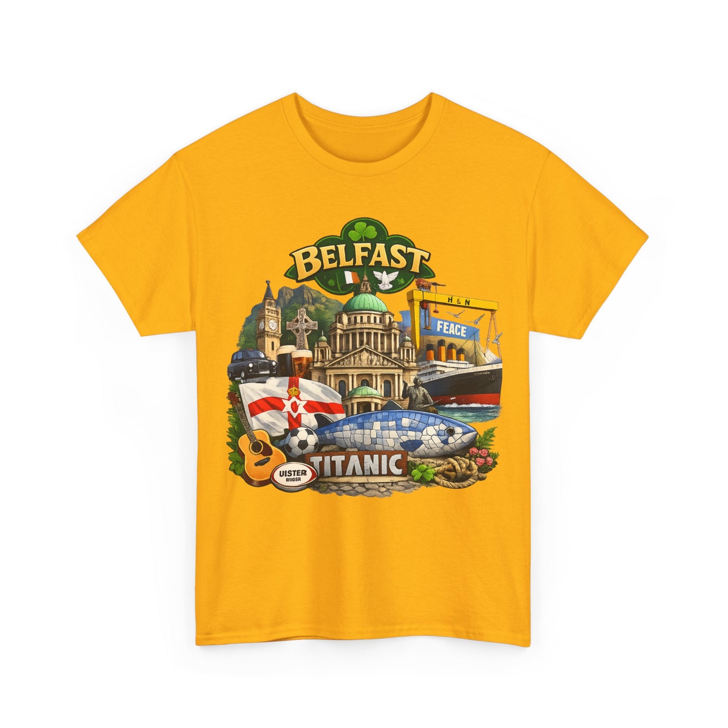Belfast Collage T-Shirt – Titanic & City Landmarks Souvenir Tee