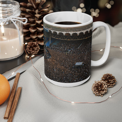 Oasis at Maine Road Concert Crowd Ceramic Mug — Live Stadium Photo Coffee Cup (11oz & 15oz)